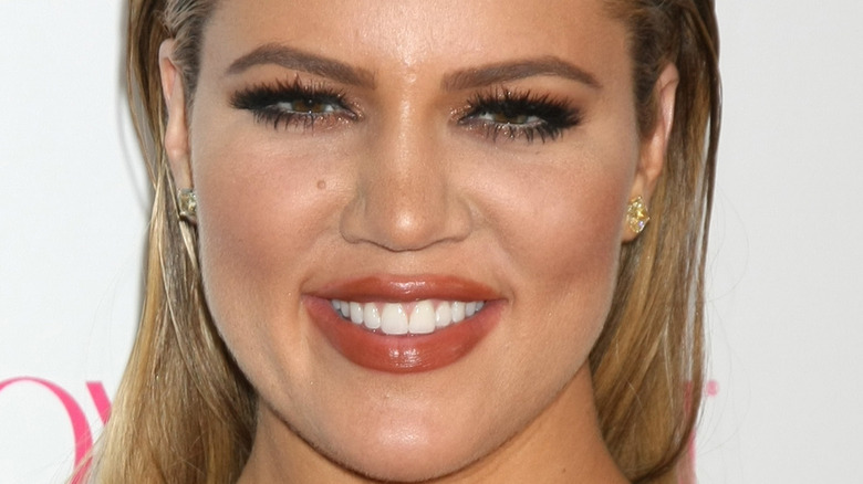 Khloe Kardashian smiling