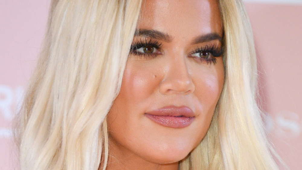 Khloe Kardashian with blonde hair