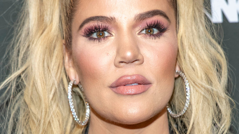 Khloé Kardashian with blonde hair