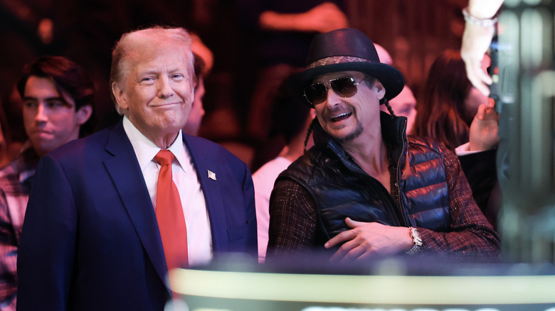 Donald Trump and Kid Rock laughing
