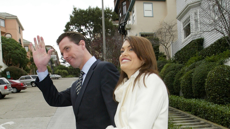 Gavin Newsom and Kimberly Guilfoyle