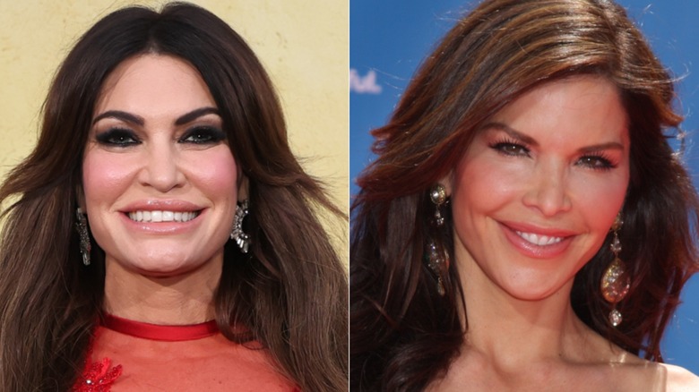 Kimberly Guilfoyle and Lauren Sanchez on carpet.