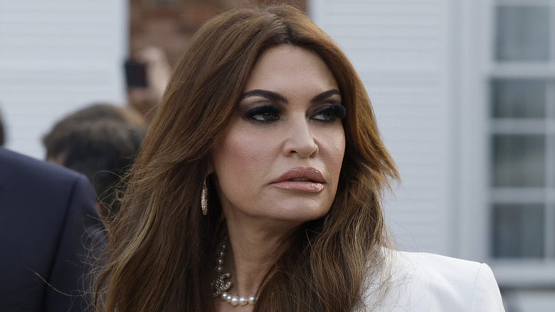 Closeup of Kimberly Guilfoyle looking to her left