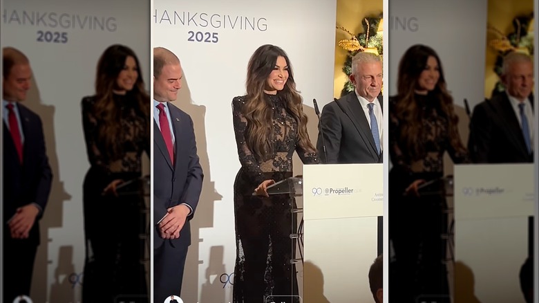 Kimberly Guilfoyle black sheer dress Propeller Club