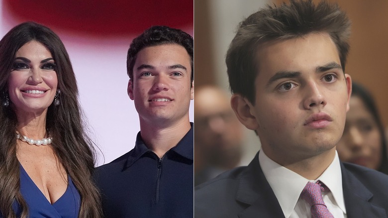 Split image of Kimberly Guilfoyle and Ronan Villency and Donald Trump III