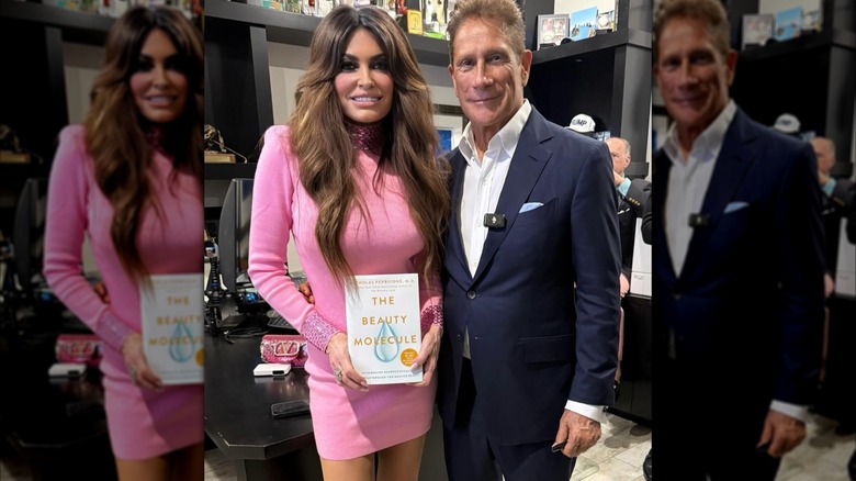 Kimberly Guilfoyle holding "The Beauty Molecule" book with Dr. Nicholas Perricone