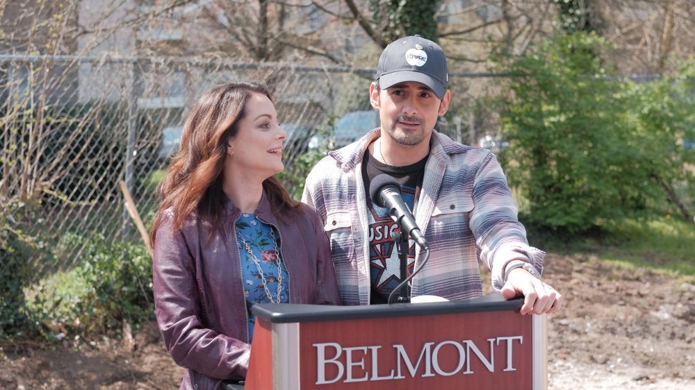 Brad Paisley and Kimberly Williams break ground at The Store