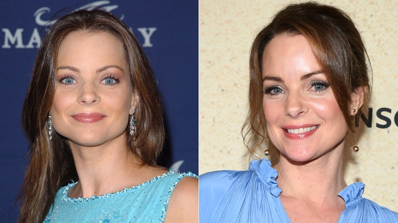 Young Kimberly Williams-Paisley in a split image with older Kimberly Williams Paisley