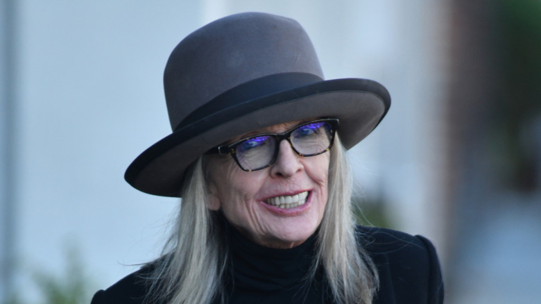 Diane Keaton walking in Los Angeles