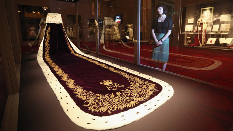 Queen Elizabeth's coronation rob on display