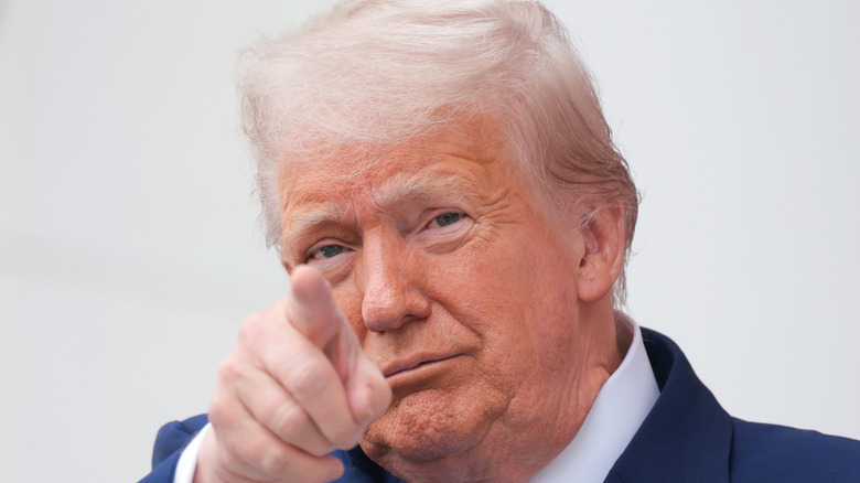 President Donald Trump at the Arlington National Cemetery