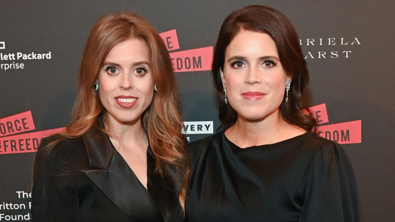 Princess Eugenie and Princess Beatrice smiling