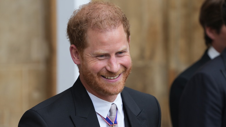 Prince Harry smile coronation