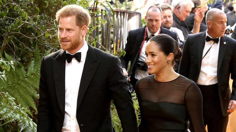 Prince Harry and Meghan Markle attend The Lion King premiere in 2019