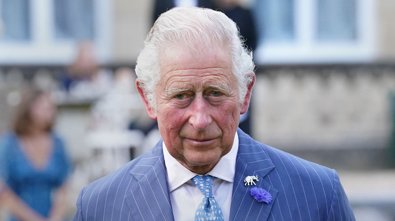 King Charles III outside