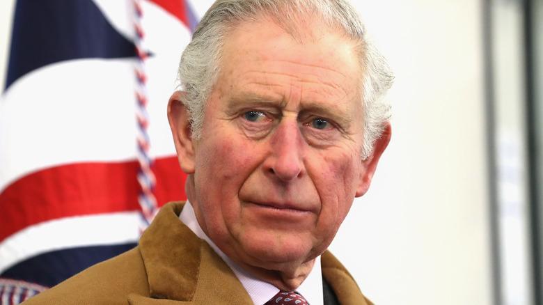 King Charles looks stoic during a visit to Barnard Castle