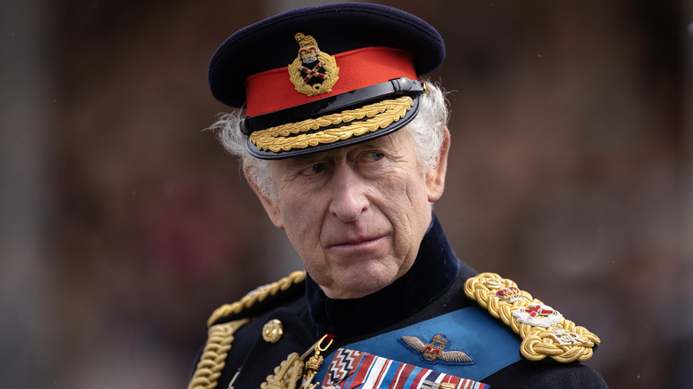 King Charles III wearing uniform