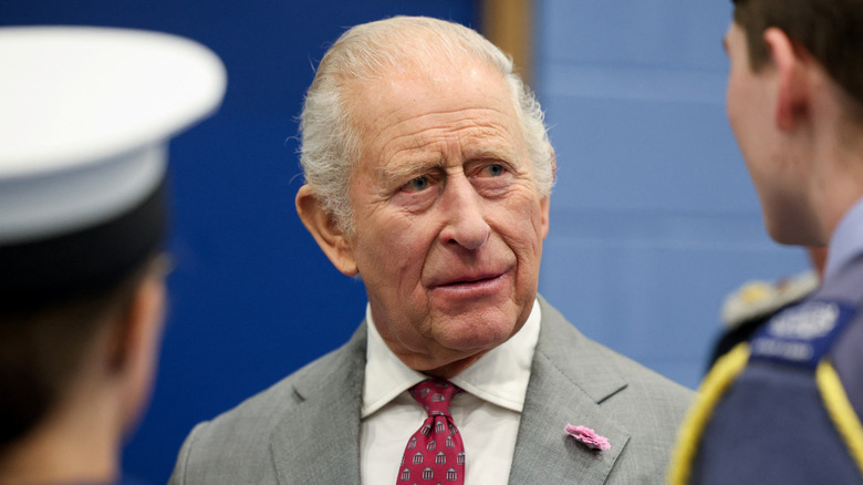King Charles looking at someone