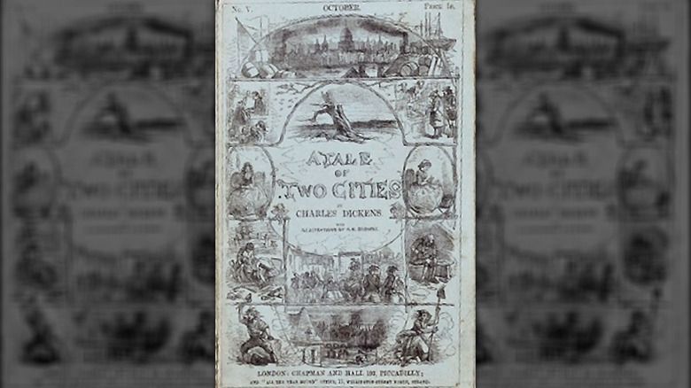 Book cover of "A Tale of Two Cities" by Charles Dickens