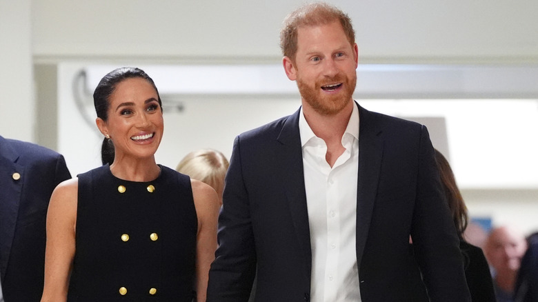 Meghan Markle and Prince Harry smiling