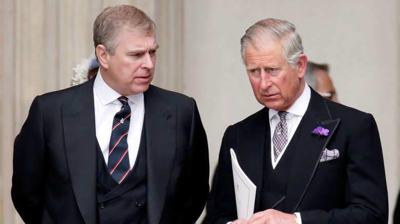 Prince Andrew and King Charles in morning coats