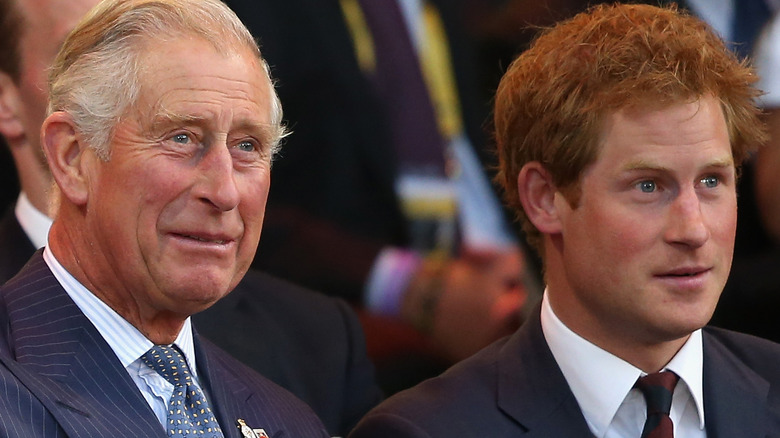 King Charles and Prince Harry at event