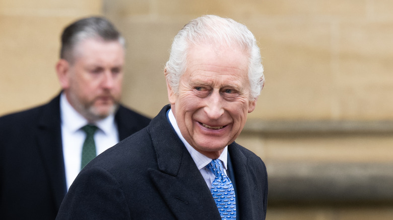 king charles III smiling