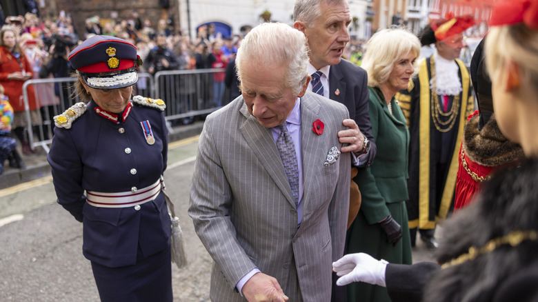 King Charles and Queen Camilla walking the streets of York