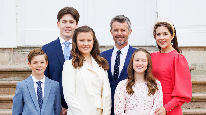 Denmark's royal family posing together in 2022