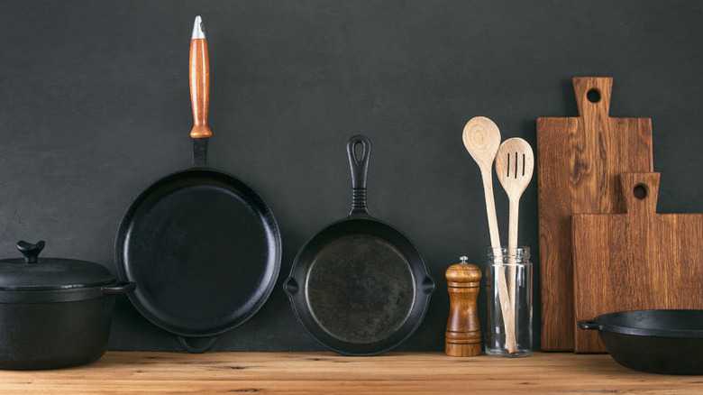 Cast iron pans and wood should never be put in a dishwasher