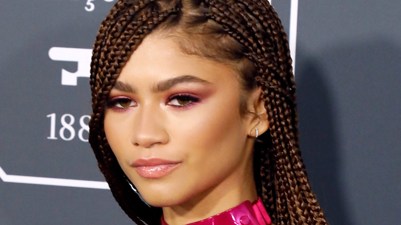 Zendaya with knotless braids