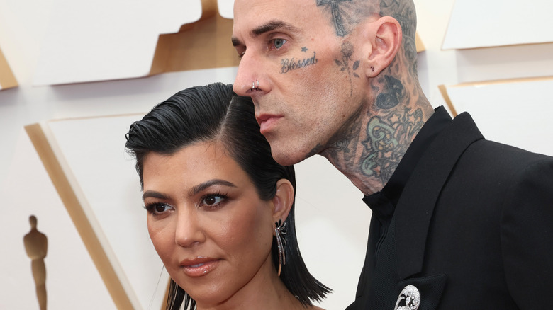 Kourtney Kardashian and Travis Barker at Oscars