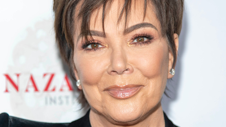 Kris Jenner close up looking smug