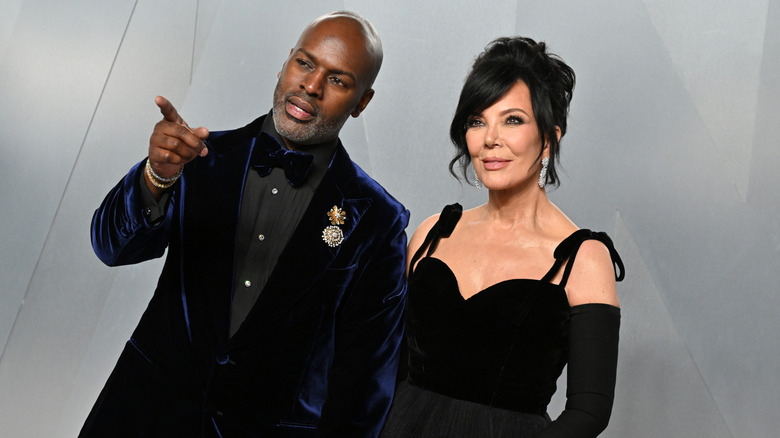 Corey Gamble and Kris Jenner in evening wear