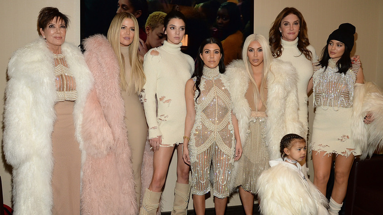 The KarJenner family posing