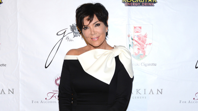 Kris Jenner posing at an event