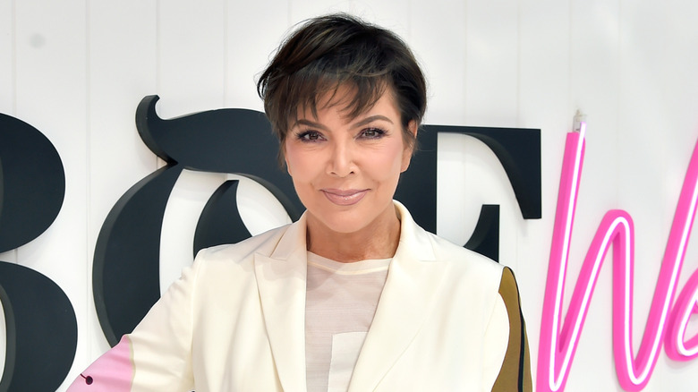 Kris Jenner posing at event