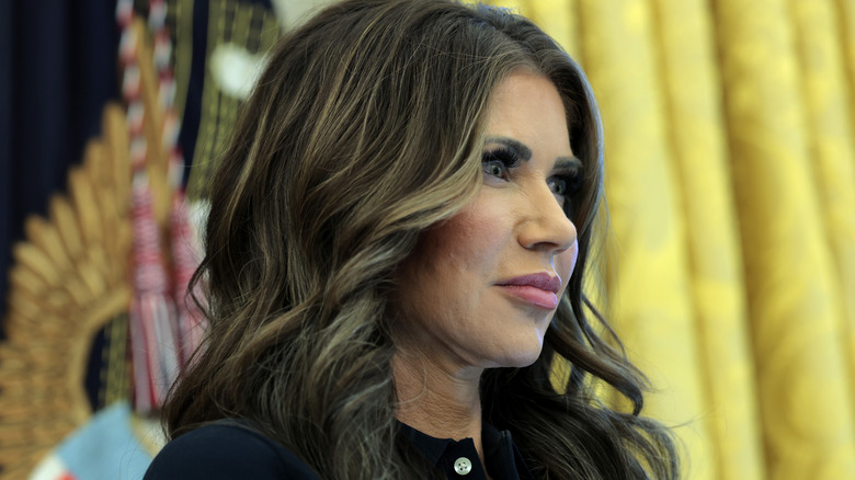 Kristi Noem staring