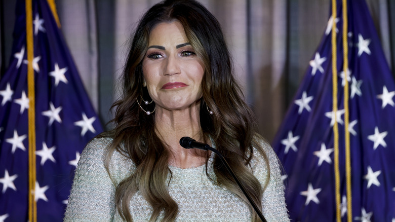 Kristi Noem shrugging