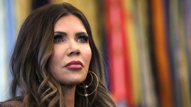 Kristi Noem attends a meeting of the White House Task Force on the FIFA World Cup 2026 in Washington, DC (2025)