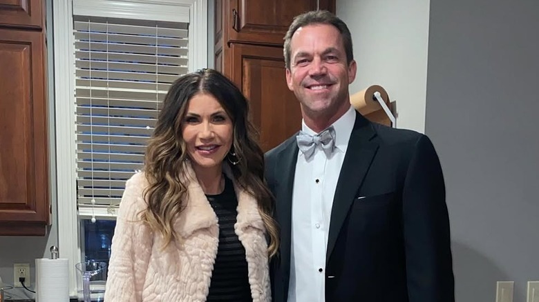 Kristi Noem poses with husband Bryon Noem