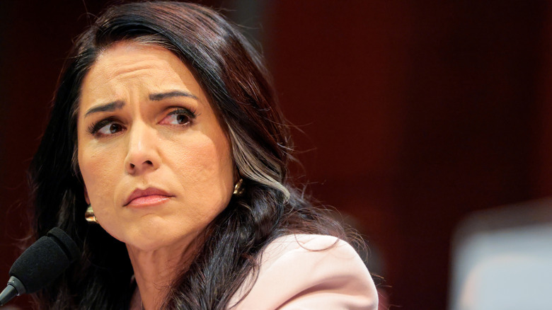 Tulsi Gabbard frowning