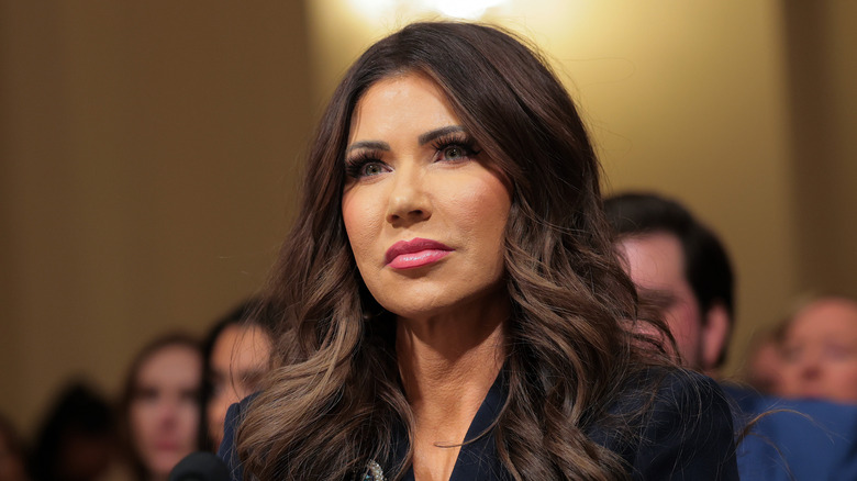 Kristi Noem wearing dark blue blazer