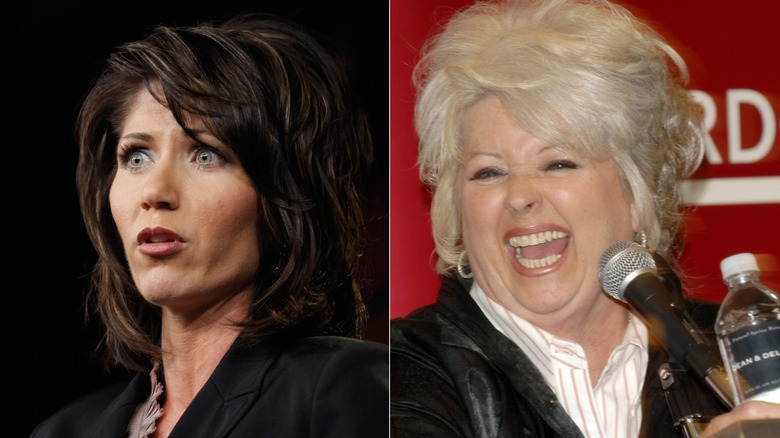 Side-by-side comparison of Kristi Noem (2010) and Paula Deen (2007)