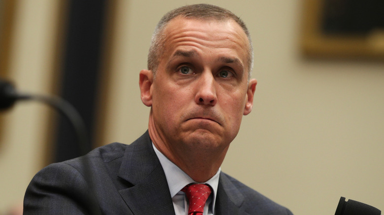 Corey Lewandowski frowning.