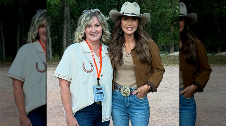 Kristi Noem (R) posing next to her sister Cindy (L) in a photo posted on Instagram in August 2025