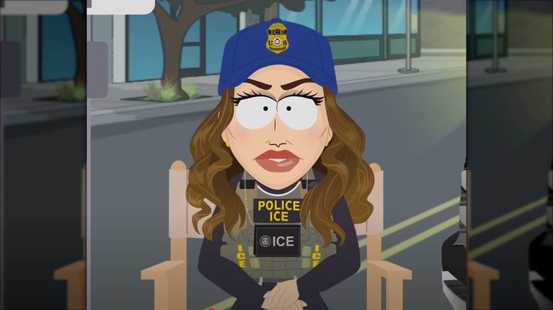 South Park caricature of Kristi Noem
