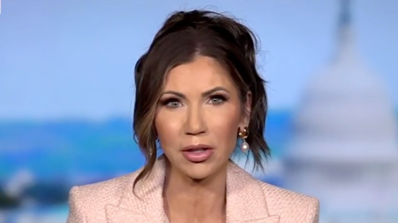 Kristi Noem speaking on Fox News