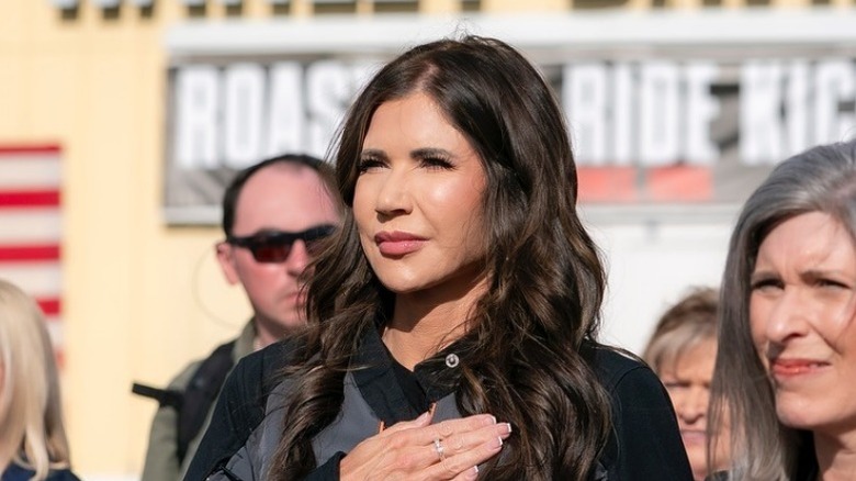 Kristi Noem and Joni Ernst attend the Roast and Ride in Iowa (2025)