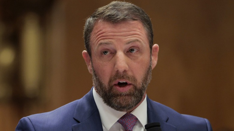 Markwayne Mullin testifies during a confirmation hearing in Washington, DC (2026)